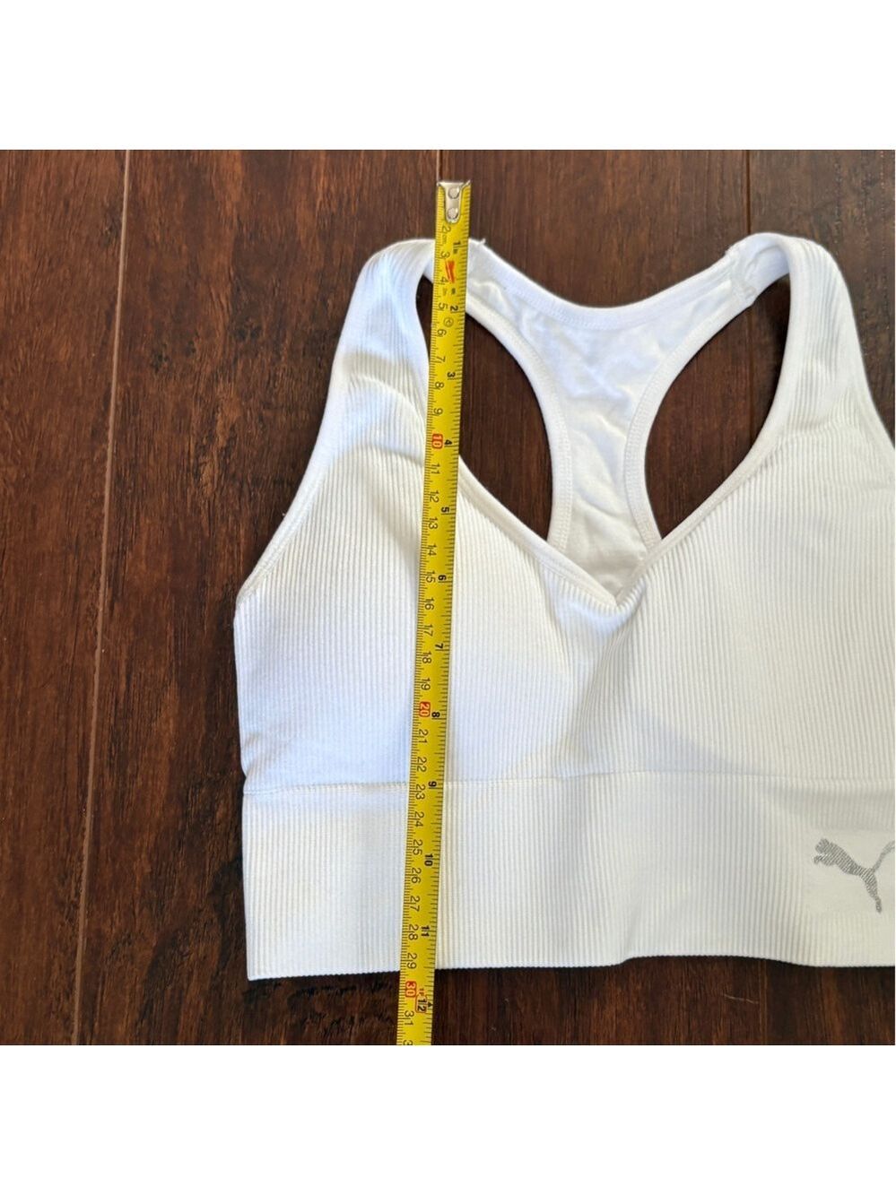 Puma White Ribbed Sports Bra Size Small - Picture 8 of 8